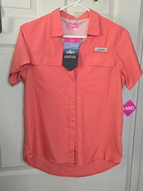 Habit Ladies' Coral Short-Sleeve Button-Down Shirt
